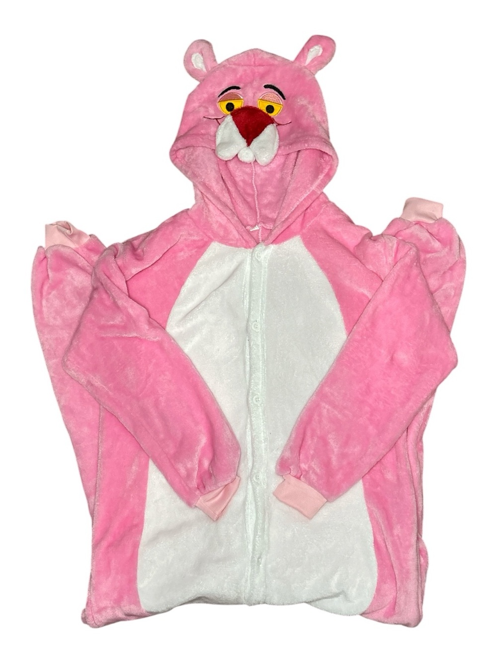 Pink Panther Hooded Onesie Pajamas Halloween Costume Unisex Medium